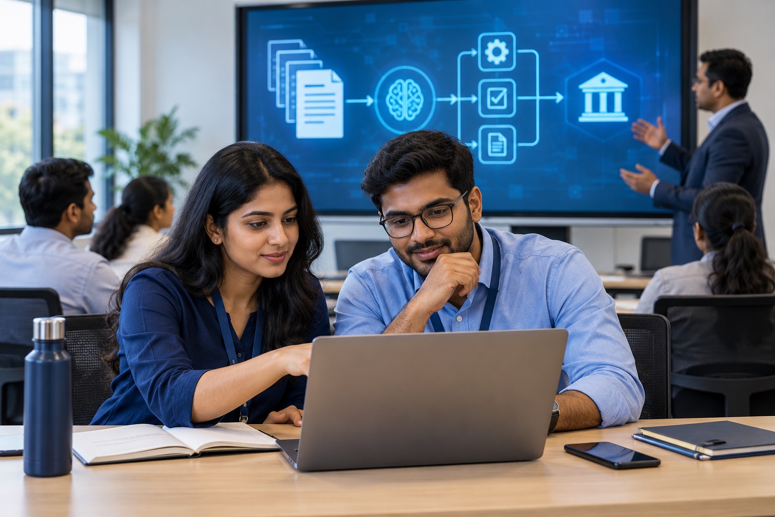 AI-generated illustration of AI in banking operations